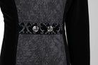 Men's Gothic Floral Embroideried Turn Down Collar Maxicoat