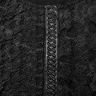 PUNK RAVE Men's Gohic Slim Fitted Ripped Shirt