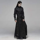 Men's Goth Floral Printed High-waisted Maxi Overskirt