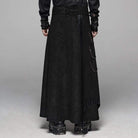 Men's Goth Floral Printed High-waisted Maxi Overskirt