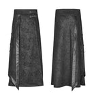 Men's Goth Floral Printed High-waisted Maxi Overskirt