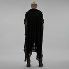 PUNK RAVE Men's Gothic Buckles Irregular Mesh Vest