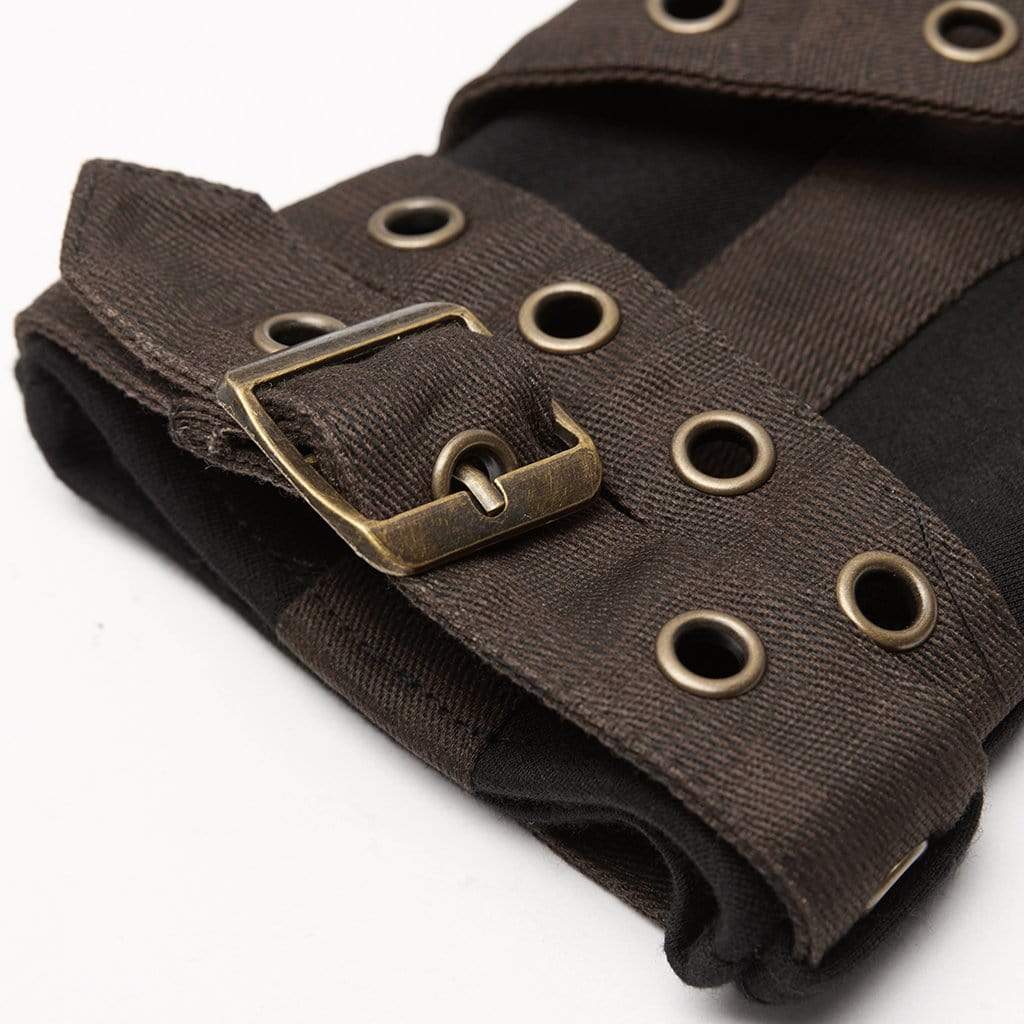 Men's Gothic Contrast Color Long Gloves