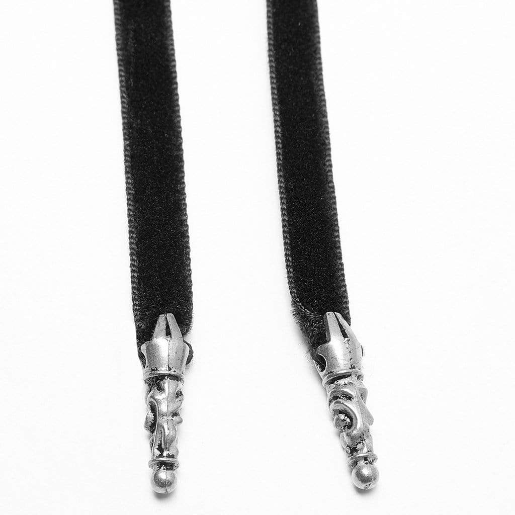 Men's Gothic Deep V-neck Puff Sleeved Ropes Shirts