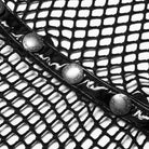 Punk Rave Men's Gothic Faux Leather Splice Mesh Mask