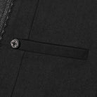 PUNK RAVE Men's Gothic Floral Printed Splice Vest