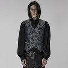 PUNK RAVE Men's Gothic Floral Printed Split Vest