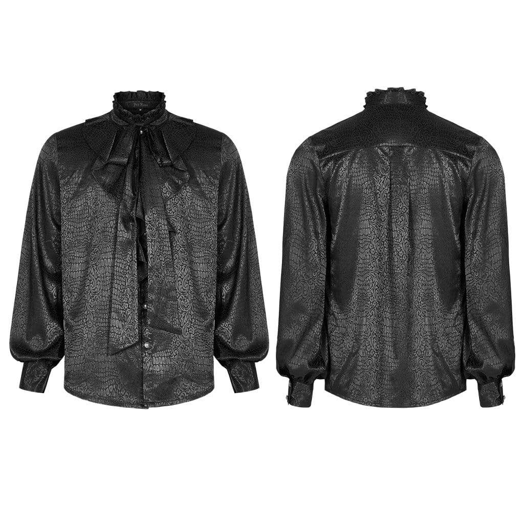 Men's Gothic Ruffles Puff Sleeved Loose Shirt