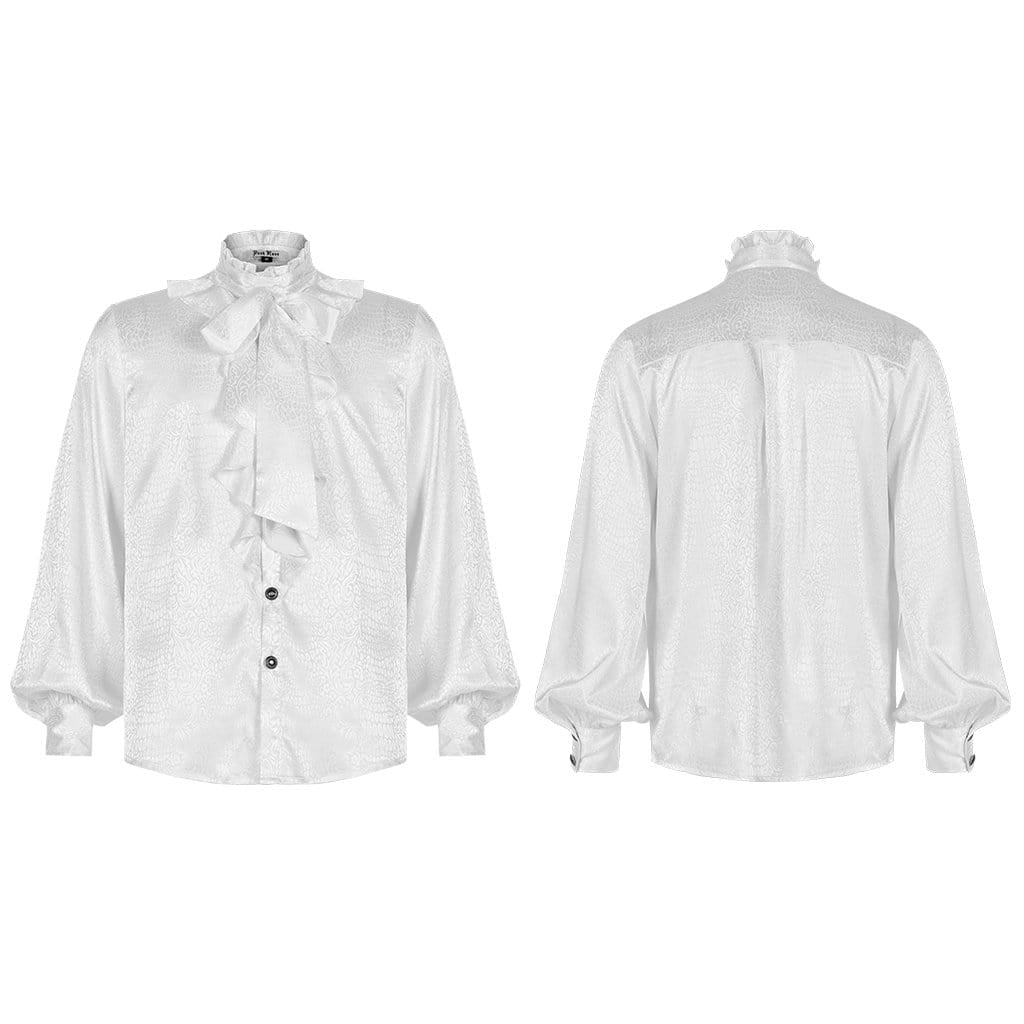 Men's Gothic Ruffles Puff Sleeved Loose Shirt