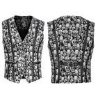 PUNK RAVE Men's Gothic Skulls Printed Vest