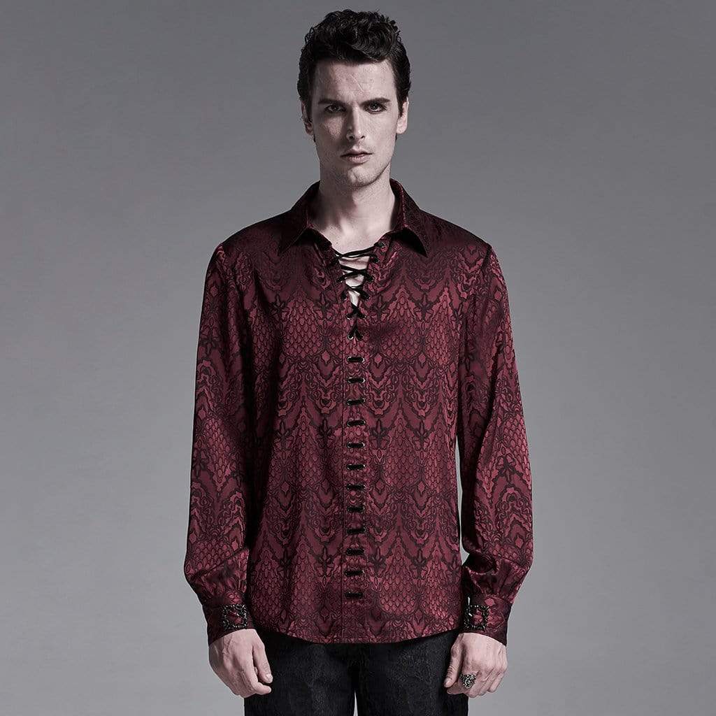 Men's Gothic Snakeskin Strappy Shirts