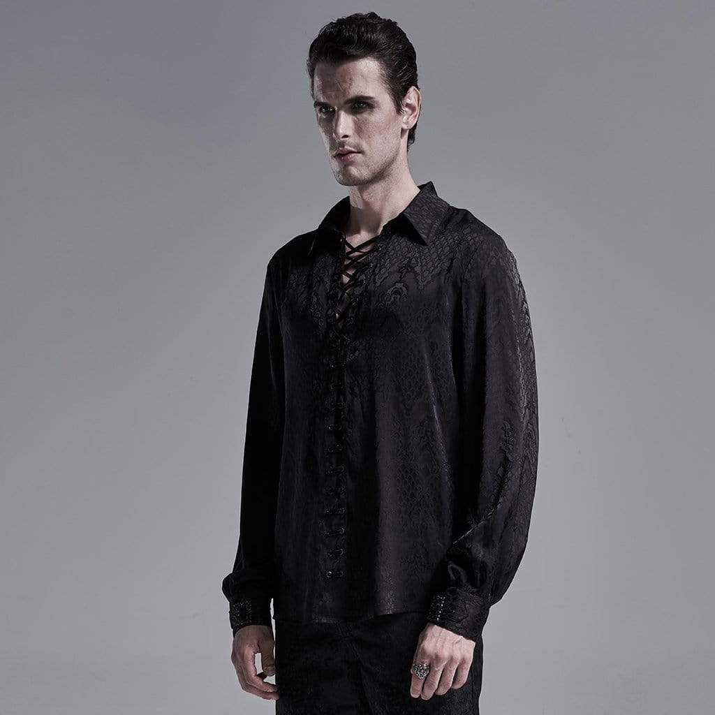 Men's Gothic Snakeskin Strappy Shirts