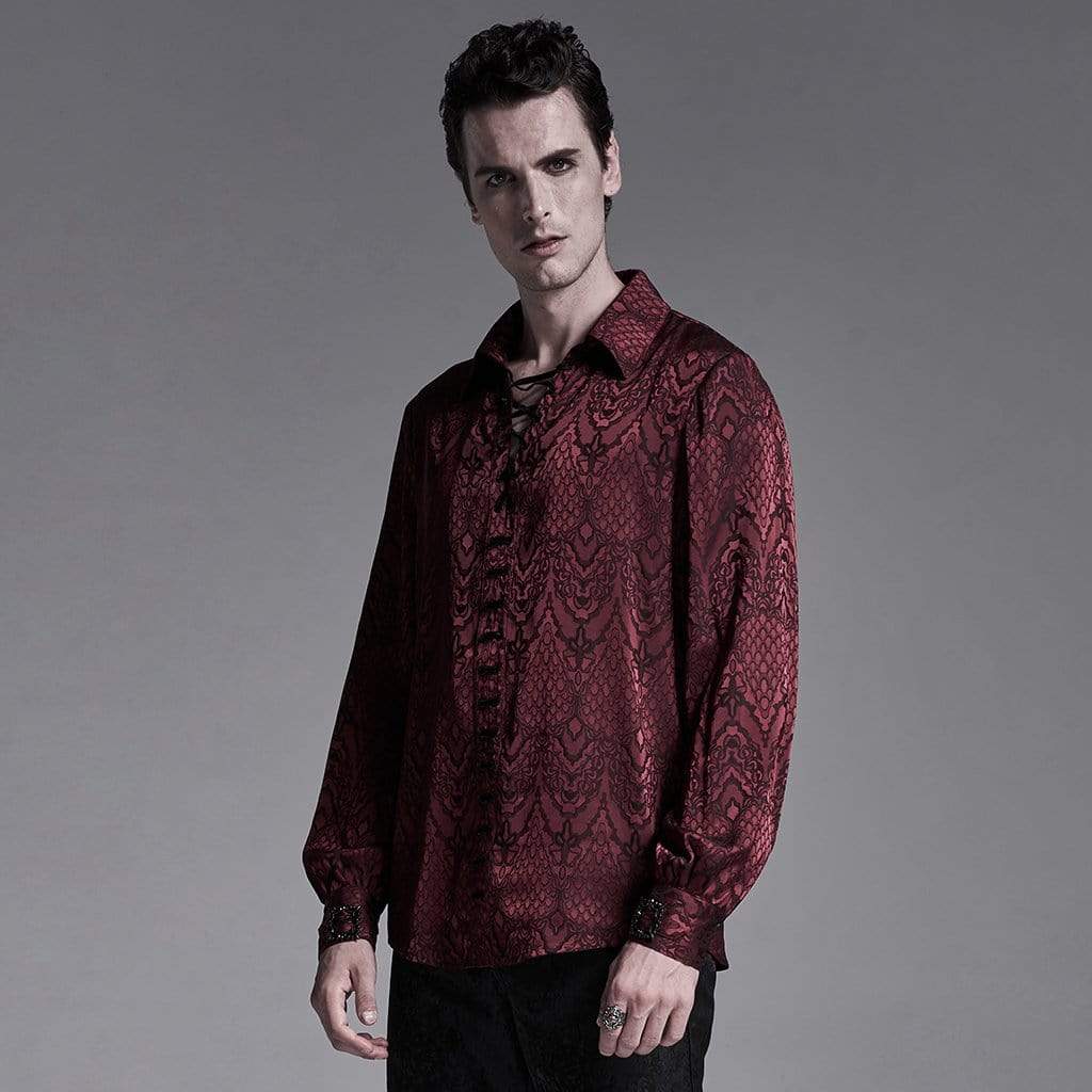 Men's Gothic Snakeskin Strappy Shirts