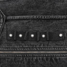 PUNK RAVE Men's Gothic Stand Collar Distressed Long Vest