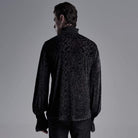 Men's Gothic Stand Collar Jacquard Flare Sleeve Shirts