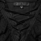 Punk Rave Men's Gothic Strappy Stand Collar Ruffled Shirt