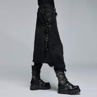 Punk Rave Men's Gothic Unedged Buckle Splice Kilt