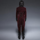 Men's Gothic Victorian Scissors Tail Velour Overcoat