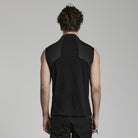 PUNK RAVE Men's Punk Bubble Zipper Tank Top