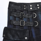 PUNK RAVE Men's Punk Color Gradient Plaid Kilt