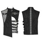 PUNK RAVE Men's Punk Cutout Buckles Vest