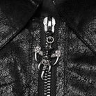 PUNK RAVE Men's Punk Cutout Detachable Sleeved Long Coat