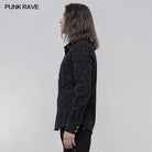 Men's Punk Elastic Jacquard Long Sleeved Shirts