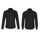 Men's Punk Elastic Jacquard Long Sleeved Shirts