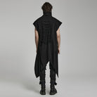 PUNK RAVE Men's Punk Irregular Ripped Casual Vest