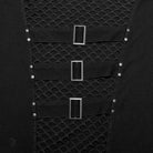 PUNK RAVE Men's Punk Mesh Splice T-shirt with Hood