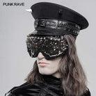 Men's Punk Military Rivets Buckle-up Hats