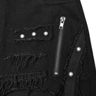 PUNK RAVE Men's Punk Ripped Mesh Splice Straight Pants