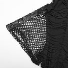 PUNK RAVE Men's Punk Ripped Mesh Splice T-shirt