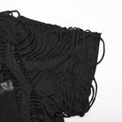 PUNK RAVE Men's Punk Ripped Mesh Splice T-shirt