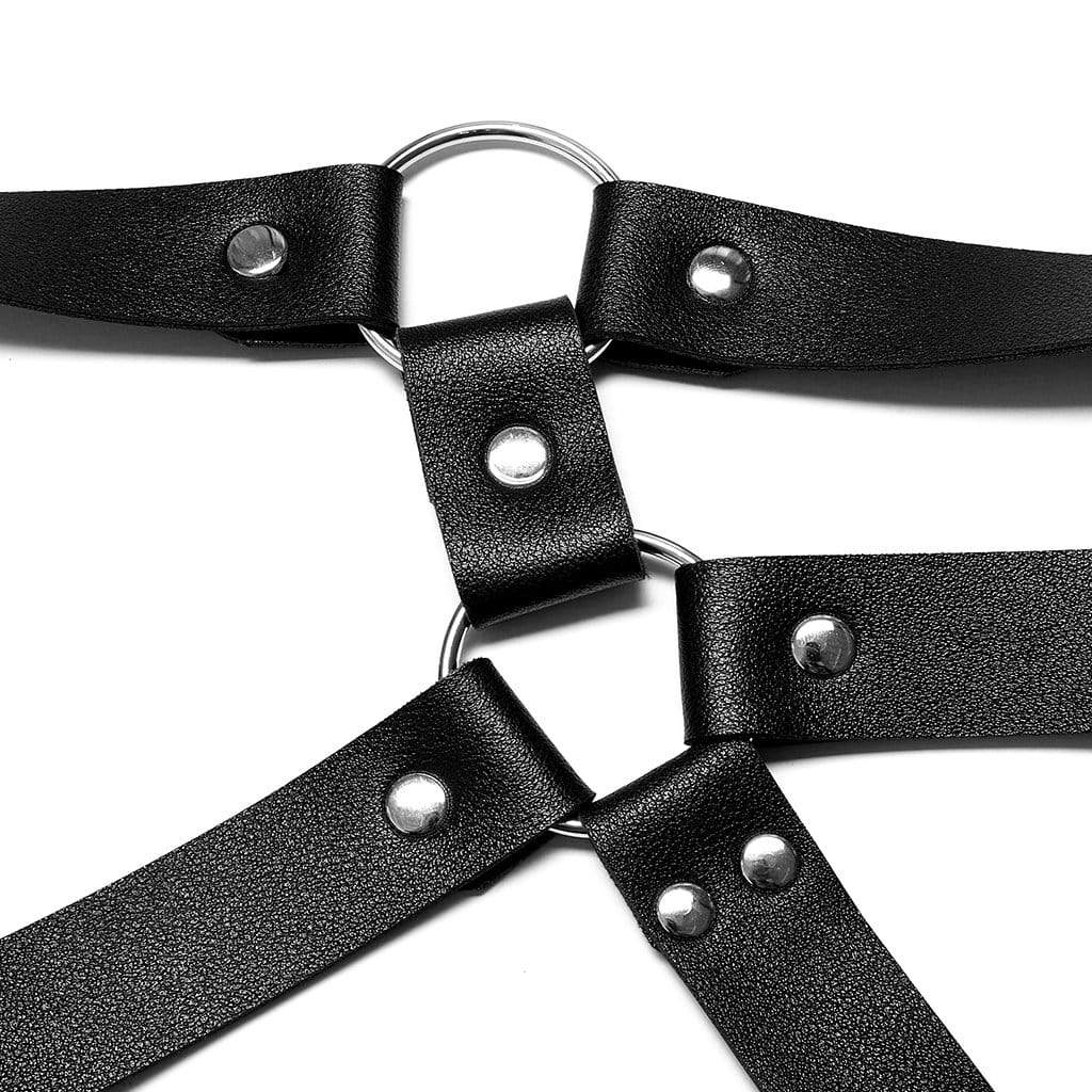 Punk Rave Men's Punk Rivet Faux Leather Harness