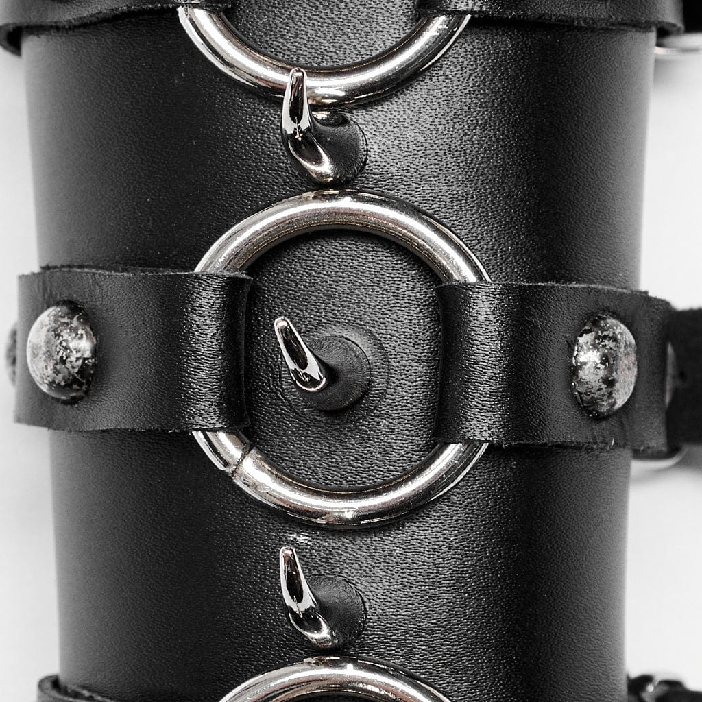 PUNK RAVE Men's Punk Rivets Buckles Wrister