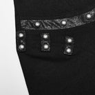 PUNK RAVE Men's Punk Ruched Collar T-shirt