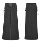 PUNK RAVE Men's Punk Side Slit Long Skirt
