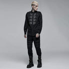 Punk Rave Men's Punk Skull Embroidered Shirt