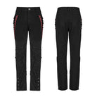 PUNK RAVE Men's Punk Spider Mesh Splice Pants
