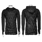 Men's Ripped Hole Hooded Sweater