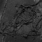 Men's Skull Ripped Straight-Leg Jeans