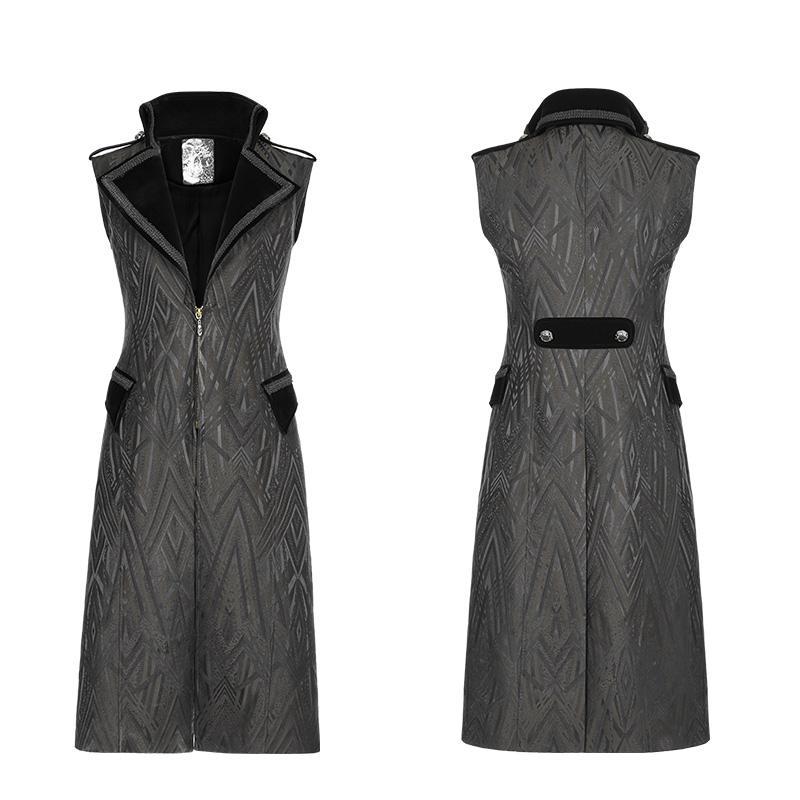 Men's Sleeveless Goth Long Coat