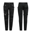 Men's Personality Distressed Mesh-paneled Skinny Trousers