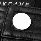 Men's Punk Ruched Faux Leather Skinny Trousers