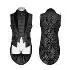 Men's Victorian Swallow Tail Sleeveless Velveteen Vest