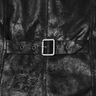 Men's Vintage Goth Faux Leather Stand Collar Angel's Wings Maxi Vest