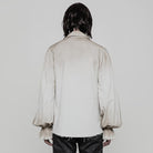 Punk Rave Men's Steampunk Ruched Lace-up Drawstring Long-Sleeve Shirt Y873