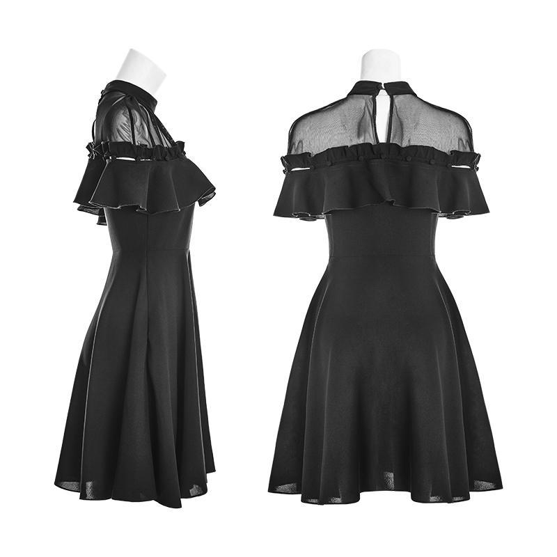 Women's Detachable Frill Short Punk Dress