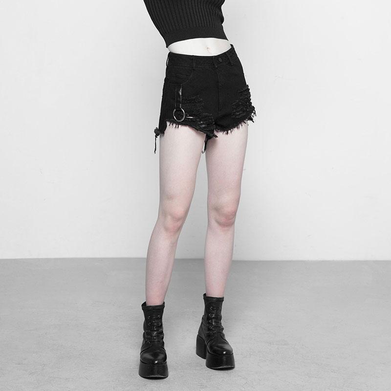 Women's Distressed Rip-Away Punk Shorts